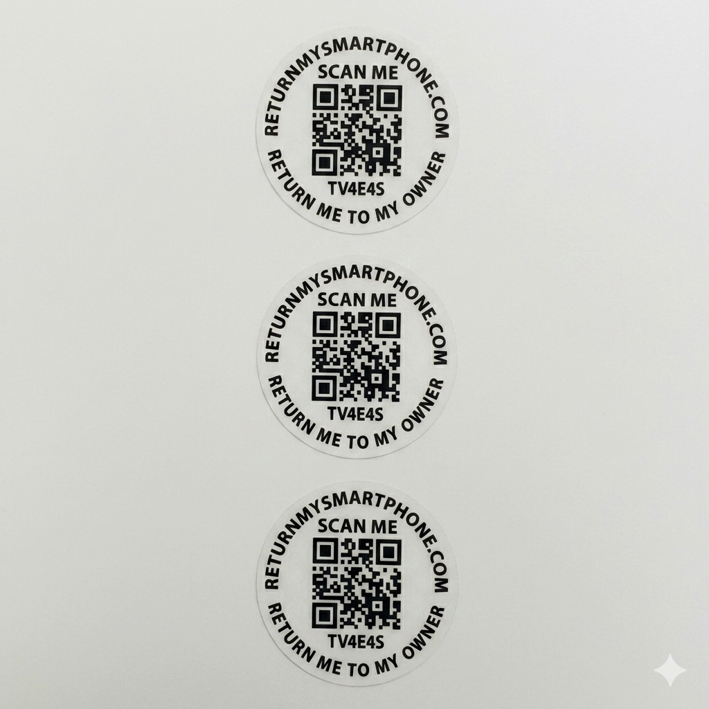 3  pack qr lost & found stickers