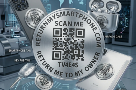 Combideal 6 QR stickers + 1 x QR hanger